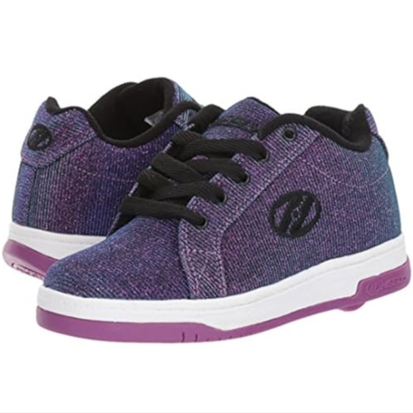 Heelys Other - HEELYS* Galaxy super sparkle purple blue colour shift rear wheel HEELY shoes